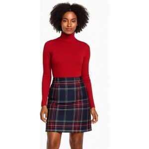 Talbots Stewart Tartan Plaid A-Line Wool-Blend Size 10 Skirt